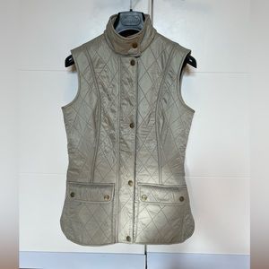 Barbour Womens Grey Quilted Lightweight Snap/Zip Outerwear Vest